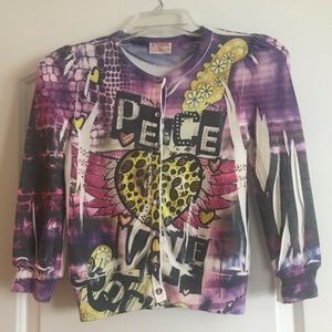 🌿[4/$20] Girls Large Peace & Love Sweater